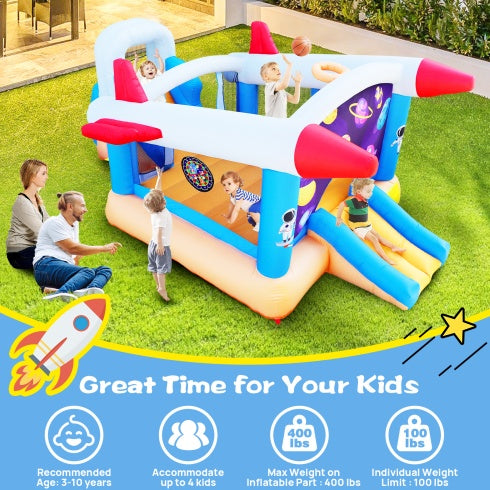 6 In 1 Outdoor Indoor Inflatable Bouncer For Kids Target Ball Basketball Slide With Blower WL