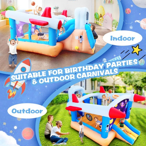 6 In 1 Outdoor Indoor Inflatable Bouncer For Kids Target Ball Basketball Slide With Blower WL