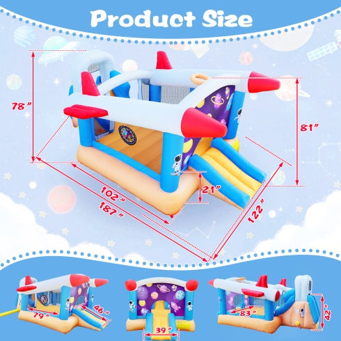 6 In 1 Outdoor Indoor Inflatable Bouncer For Kids Target Ball Basketball Slide With Blower WL