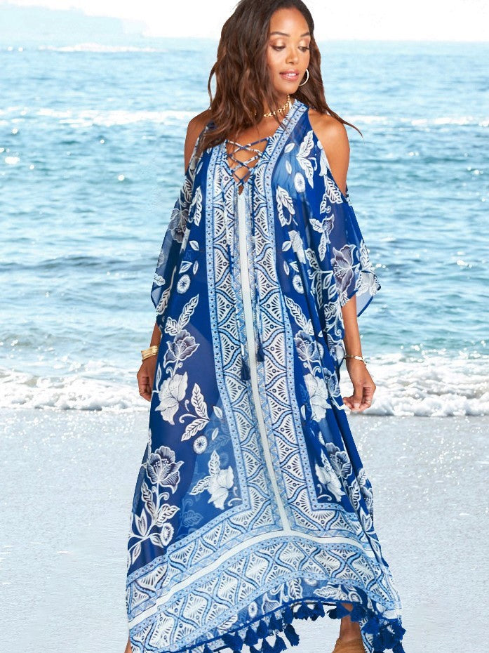 Beach Blouse Vacation Beach Skirt Bikini Sexy Tassels