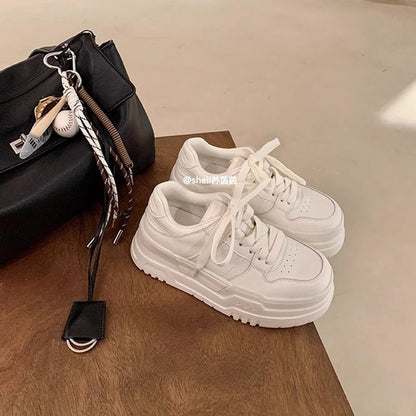 Platform Height Increasing Casual Lace Up Sports Board Shoes