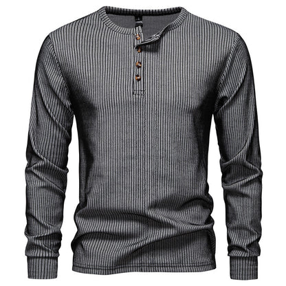 Casual Fashion Long Sleeve Men's Slim Fit Sports T-shirt