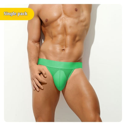 Men's Pure Color All-matching Translucent Low Waist Sports Comfortable Underwear