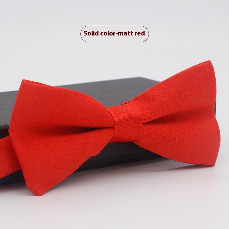 Men's Solid Color Formal Wear Wedding Business Casual Groom Groomsman Bow Tie