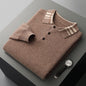 POLO Lapel Pullover Multicolor Casual Loose Cashmere Knitted Bottoming Shirt