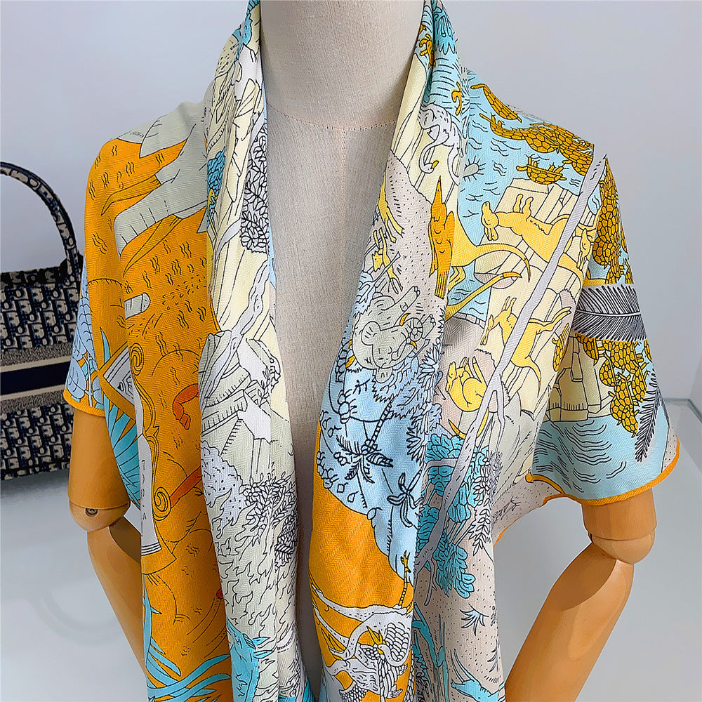 New 130cm Fashion All-match Warm Large Kerchief Shawl Scarf