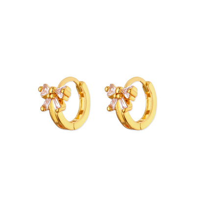 Exquisite Geometric Inlaid Zircon Earrings