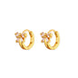 Exquisite Geometric Inlaid Zircon Earrings