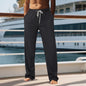 Small Plaid Loose Beach Straight Sports Trousers