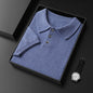 Men's Elbow-sleeved Top Polo Collar Cashmere T-shirt