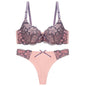 Underwear Push Up Lace Bra Adjustable Bra Set