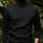 Men's Solid Color Versatile Soft Viscose Turtleneck Sweater