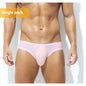 Sexy Back Hollow Men's Briefs Low Waist Sexy Three-dimensional