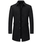 Lapel New Middle-aged Men Coat Woolen Coat
