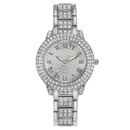 Women's Starry Rhinestone Watch Digital Roman Diamond