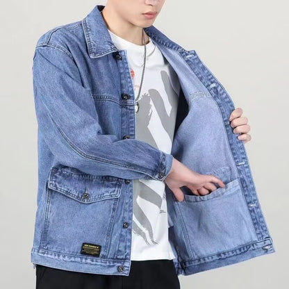Men's Spring And Autumn Fashion Brand Workwear American Casual Denim Jacket