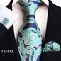 Paisley Tie Square Scarf Pocket Square Cufflinks Three-piece Set