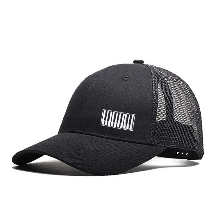 Pure Cotton Six Pieces Mesh Cap Black Forest Embroidery