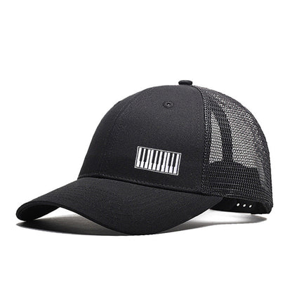 Pure Cotton Six Pieces Mesh Cap Black Forest Embroidery