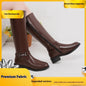 Women's Winter Chunky Heel Round Head Knight Over The Knee Boots