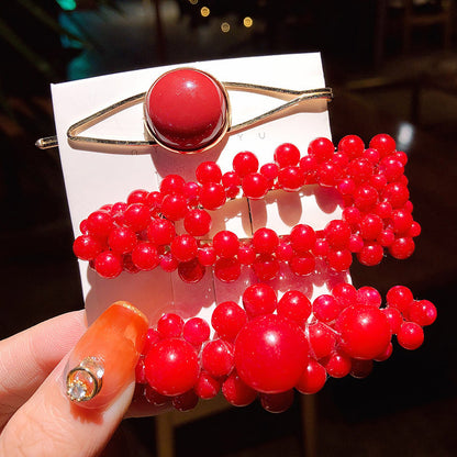 Girl's Simple Pearl Clip Set Hair Accessories