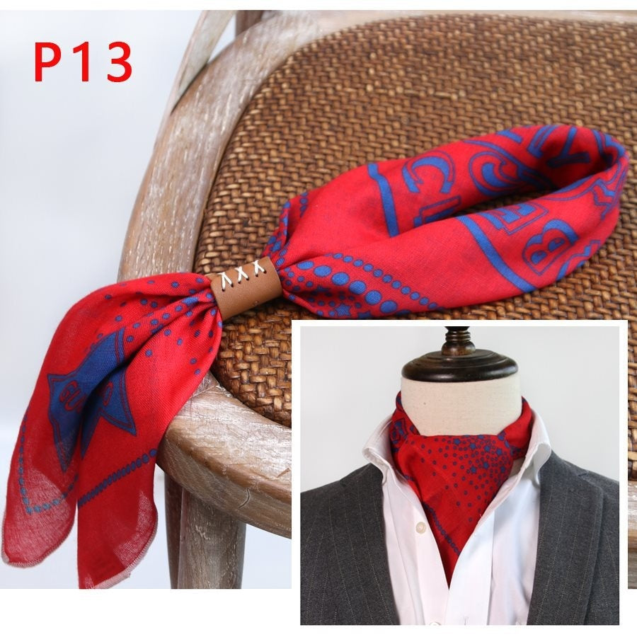 All-matching Men's Scarf Thin Youth Silk Scarf