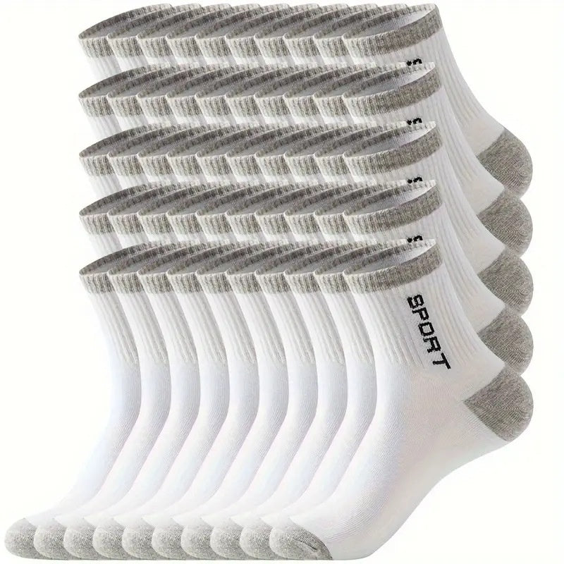 Sports Mid-calf Basketball Deodorant Men's Socks