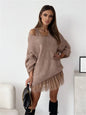 Loose And Idle Pullover Sweater V-neck Excellent Long Sleeve Top