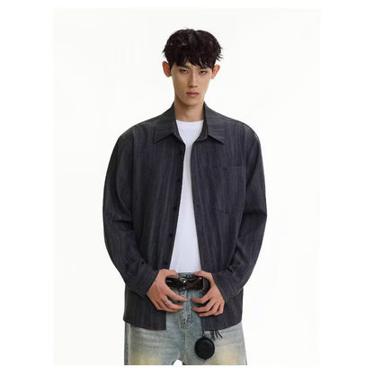 Retro Workwear Men's Long Sleeve High Sense Loose Casual Jacket