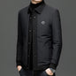 Padded Coat Lapel Round Hem Jacket