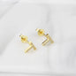 Ins European And American Diamond English Alphabet Letter Earrings