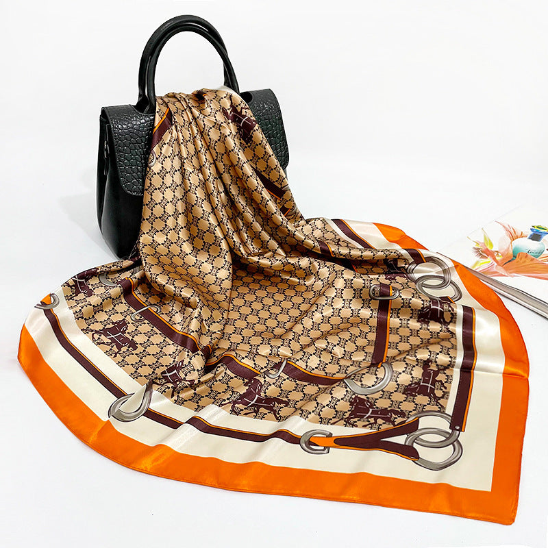 Spring And Autumn New 90cm Silk Scarf Silk Square