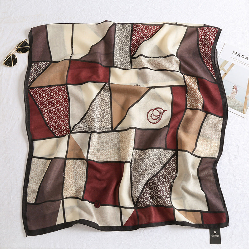 Wild Check Pattern Medium Thick Warm Long Scarf Shawl