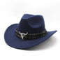 Western Cowboy Hat Woolen Jazz Male Ladies' National Style