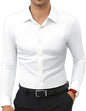 Full Elastic Force Shirt Men's Clothing Long Sleeve Shirt