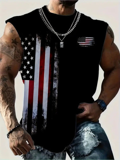 Fashion Personality New Printed Men's Vest Top