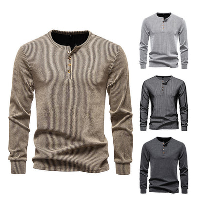 Casual Fashion Long Sleeve Men's Slim Fit Sports T-shirt