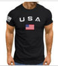 3D Digital Printing American Men's Round Neck Short Sleeve