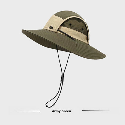 Men's Color Matching Outdoor Sun Protection Alpine Cap