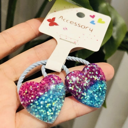 Dreamy Glitter Star Moon Girls Hair Tie