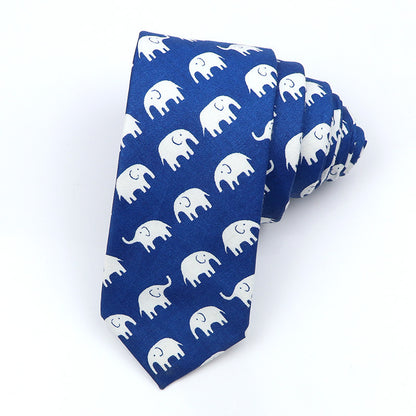 Korean Style Narrow Men's Clothing Cotton Tie