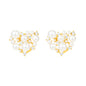 14K Real Gold Plating Light Luxury Pearl Shell Pearl Zircon Gold Plated High Color Retaining Earrings Ear Studs