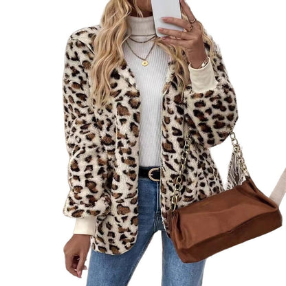Cardigan Mid-length Women's Autumn And Winter Plush Coat