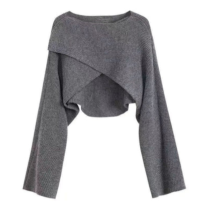 Autumn And Winter Design Sense Niche Cross Sweater