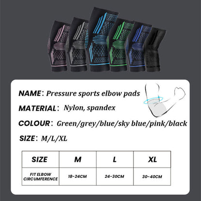Sports Elbow Guard Four-sided Elastic Compression Knit Breathable Nylon Elbow Pads
