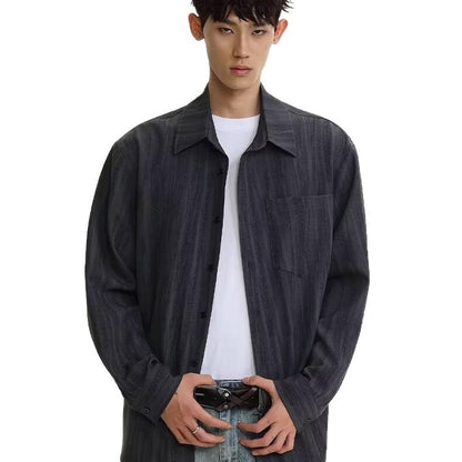 Retro Workwear Men's Long Sleeve High Sense Loose Casual Jacket