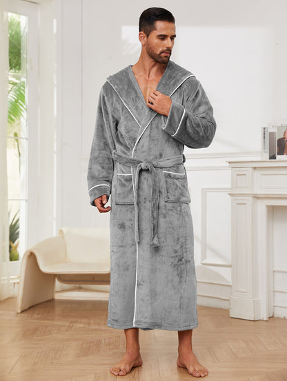 Fashion Men's Flannel Bathrobe Pajamas Women
