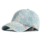 Denim National Advance Flower Printed All-matching Baseball Cap