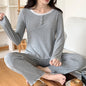 Pajamas For Women Long Sleeve With Chest Pad
