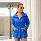 Women's Cinched Hoodie Outdoor Mountaineering Rain Jacket